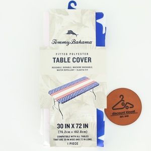 Tommy Bahama Fitted Table Cover Patriotic 4th of July Compatible With All Tables